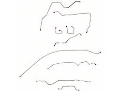 Fine Lines Complete Brake Line Kit; Stainless (95-01 Jeep Cherokee XJ w/o ABS)