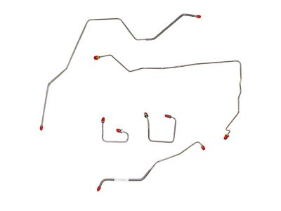 Fine Lines Front Brake Line Kit; Stainless (95-01 Jeep Cherokee XJ w/o ABS)