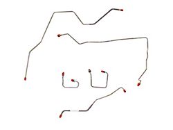Fine Lines Front Brake Line Kit; Steel (95-01 Jeep Cherokee XJ w/o ABS)