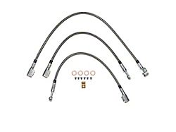 Fine Lines Complete Brake Hose Kit; Stainless (97-06 Jeep Wrangler TJ w/o ABS & w/ Rear Drum Brakes)