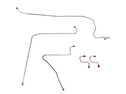 Fine Lines Front Brake Line Kit; Stainless (93-95 Jeep Wrangler YJ w/o ABS)