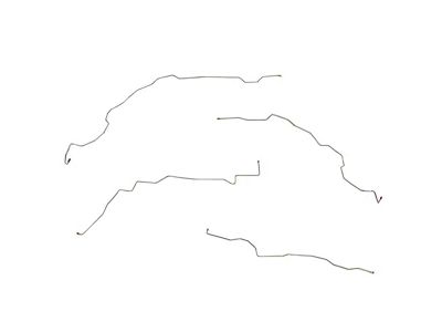 Fine Lines Intermediate Brake Line Kit; Stainless (07-11 Jeep Wrangler JK 2-Door)