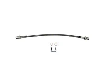 Fine Lines Rear Drop Brake Hose; Driver Side; Stainless (07-14 4WD Tundra)