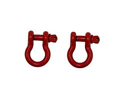 3/4-Inch D-Ring Shackles; Red