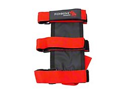 Padded Roll Bar Fire Extinguisher Holder; Red