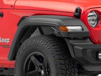 Fishbone Offroad Aluminum Inner Fenders; Front and Rear; Black (18-25 Jeep Wrangler JL)