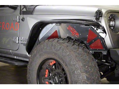 Fishbone Offroad Aluminum Inner Fenders; Front; Raw (20-25 Jeep Gladiator JT)