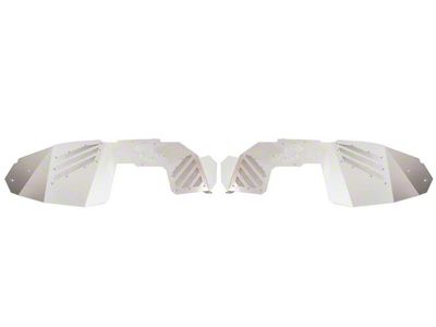 Fishbone Offroad Aluminum Inner Fenders; Front; Raw (20-25 Jeep Gladiator JT)