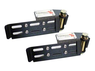 Fishbone Offroad Foot Peg Set; Black (20-25 Jeep Gladiator JT)