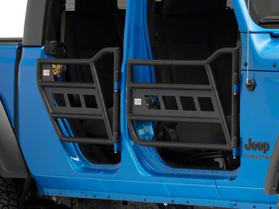 Fishbone Offroad Front and Rear Tube Doors; Textured Black (20-25 Jeep Gladiator JT)