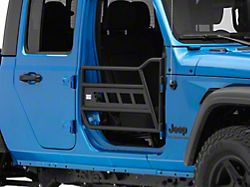 Fishbone Offroad Front Tube Doors; Textured Black (20-25 Jeep Gladiator JT)