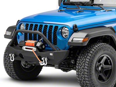 Fishbone Offroad Mako Stubby Front Bumper; Textured Black (20-25 Jeep Gladiator JT)