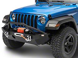 Fishbone Offroad Mid-Width Winch Front Bumper; Textured Black (20-24 Jeep Gladiator JT)