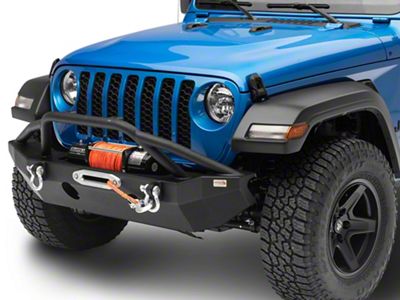 Fishbone Offroad Mid-Width Winch Front Bumper; Textured Black (20-25 Jeep Gladiator JT)
