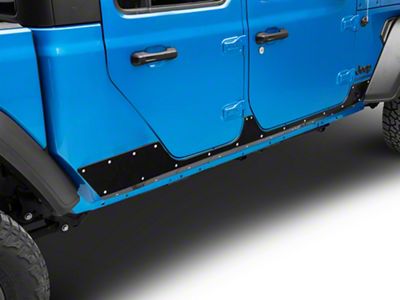 Fishbone Offroad Scale Rocker Armor; Gloss Black (20-25 Jeep Gladiator JT)