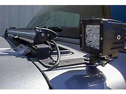 Fishbone Offroad 40 to 42-Inch LED Light Bar Cowl Light Mounting Brackets (18-24 Jeep Wrangler JL, Excluding 4xe)
