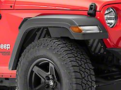 Aluminum Inner Fenders; Front; Black (18-25 Jeep Wrangler JL)