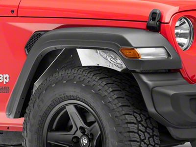 Fishbone Offroad Aluminum Inner Fenders; Front; Raw (18-25 Jeep Wrangler JL)