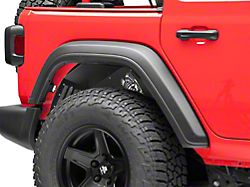 Fishbone Offroad Aluminum Inner Fenders; Rear; Black (18-25 Jeep Wrangler JL)