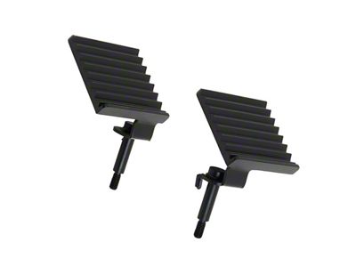 Fishbone Offroad Foot Pegs; Gloss Black (07-18 Jeep Wrangler JK)