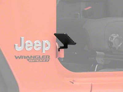 Fishbone Offroad Foot Pegs; Gloss Black (18-25 Jeep Wrangler JL)