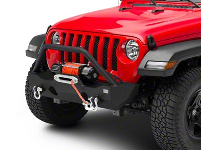 Fishbone Offroad Mako Stubby Front Bumper; Textured Black (18-25 Jeep Wrangler JL)