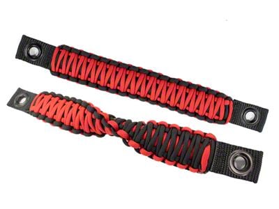 Fishbone Offroad Paracord Door Handles; Red (97-06 Jeep Wrangler TJ)