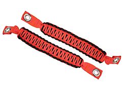 ParaCord Grab Handles for A-Pillar and Sound Bar; Red (07-18 Jeep Wrangler JK)