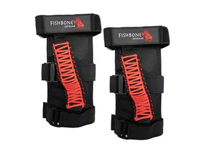Fishbone Offroad ParaCord Grab Handles; Red (Universal; Some Adaptation May Be Required)