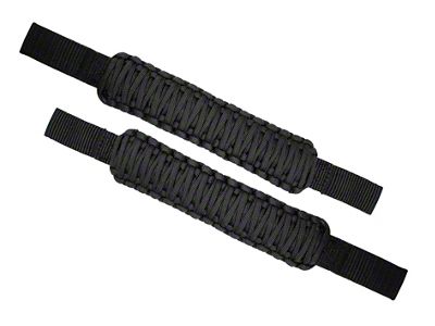 Fishbone Offroad ParaCord Head Rest Grab Handles; Black (Universal; Some Adaptation May Be Required)