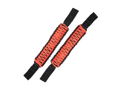 Fishbone Offroad ParaCord Head Rest Grab Handles; Red (Universal; Some Adaptation May Be Required)