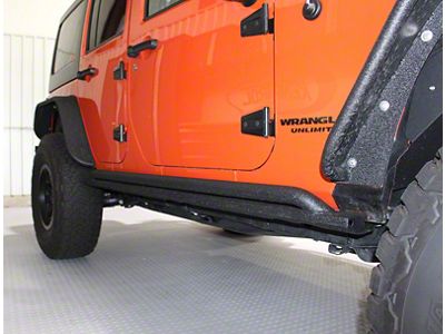 Fishbone Offroad Rock Sliders; Textured Black (07-18 Jeep Wrangler JK Rubicon 4-Door)
