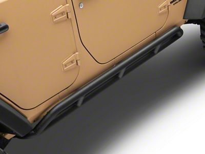 Fishbone Offroad Rocker Guards; Textured Black (07-18 Jeep Wrangler JK 4-Door)