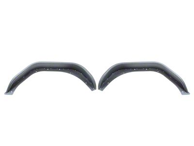 Fishbone Offroad Steel Rear Tube Fenders; Textured Black (18-25 Jeep Wrangler JL)