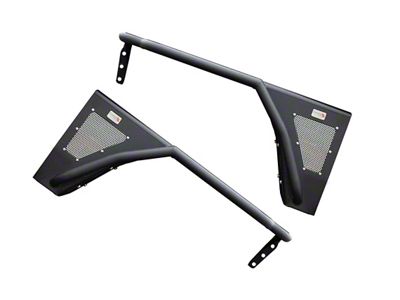 Fishbone Offroad Tube Fenders with Hex-Mesh Panels; Front (97-06 Jeep Wrangler TJ)