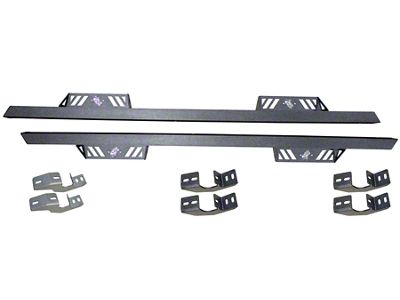 Fishbone Offroad Side Step Bars; Textured Black (05-23 Tacoma Double Cab)