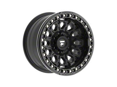 Fittipaldi Offroad FB153 Satin Black with Gloss Black Forged Ring 6-Lug Wheel; 17x9; -15mm Offset (16-23 Tacoma)