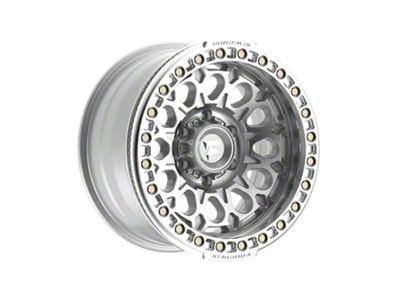 Fittipaldi Offroad FB153 Gloss Silver Machined with Machined Ring 6-Lug Wheel; 17x9; -15mm Offset (22-25 Bronco Raptor)