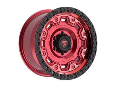 Fittipaldi Offroad FT100 Gloss Red with Machined Face, Red Tint and Satin Black Lip 6-Lug Wheel; 18x9; 18mm Offset (22-25 Bronco Raptor)