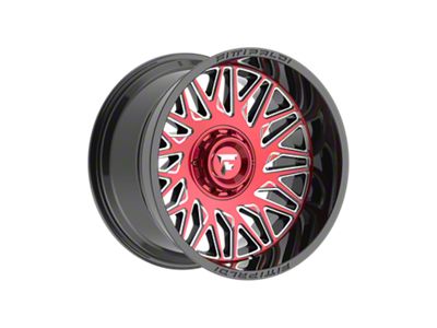 Fittipaldi Offroad FA07 Gloss Black Machined Face with Red Tint and Milled Windows Wheel; 20x12; -44mm Offset (05-10 Jeep Grand Cherokee WK)