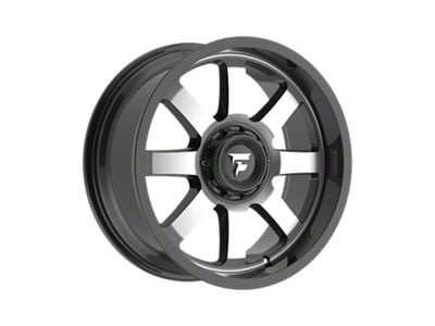 Fittipaldi Offroad FA16 Gloss Black Machined Wheel; 20x9; 12mm Offset (05-10 Jeep Grand Cherokee WK)
