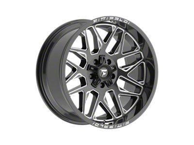 Fittipaldi Offroad FA19 Gloss Black Milled Wheel; 20x10; -19mm Offset (11-21 Jeep Grand Cherokee WK2)