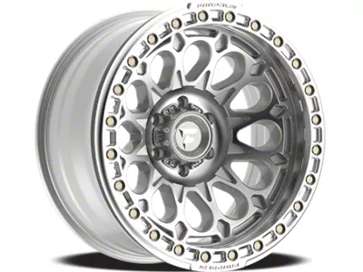 Fittipaldi Offroad FB153 Gloss Silver Machined with Machined Ring Wheel; 17x9; -15mm Offset (18-25 Jeep Wrangler JL)