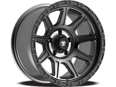 Fittipaldi Offroad FT104 Satin Anthracite with Satin Black Lip Wheel; 17x9; -12mm Offset (18-25 Jeep Wrangler JL)
