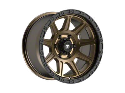 Fittipaldi Offroad FT104 Satin Bronze with Satin Black Lip 6-Lug Wheel; 17x9; -12mm Offset (16-23 Tacoma)
