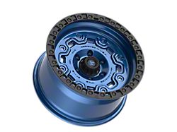 Fittipaldi Offroad FT100 Satin Blue with Black Ring 6-Lug Wheel; 17x9; -12mm Offset (21-26 Bronco, Excluding Raptor)