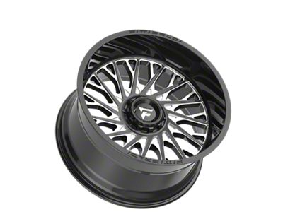 Fittipaldi Offroad FA08 Gloss Black Milled 6-Lug Wheel; 20x12; -44mm Offset (22-25 Bronco Raptor)
