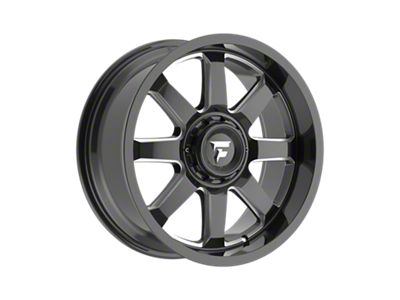 Fittipaldi Offroad FA16 Gloss Black Milled Wheel; 20x9; 12mm Offset (84-01 Jeep Cherokee XJ)