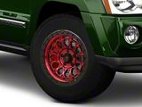 Fittipaldi Offroad FT101 Gloss Black Machined with Red Tint Wheel; 17x9; -12mm Offset (05-10 Jeep Grand Cherokee WK, Excluding SRT8)