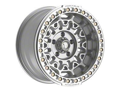 Fittipaldi Offroad FB150 Machined Silver Wheel; 17x9; -15mm Offset (18-25 Jeep Wrangler JL)
